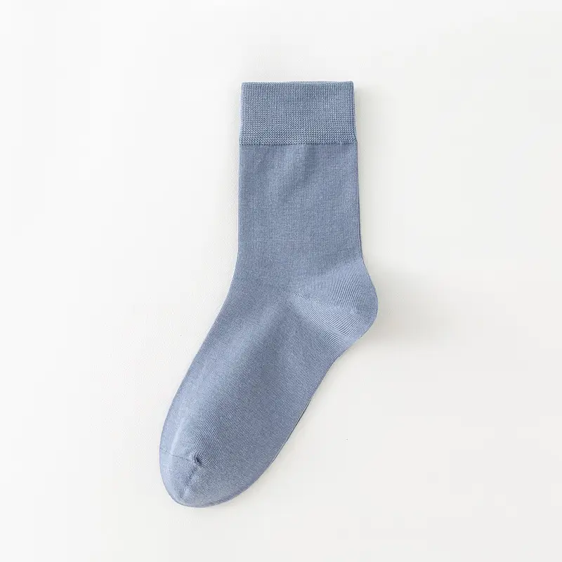 Men's Socks Middle Tube Solid Color Australian Cotton Socks Men's Thick Needle Drawn Commercial Combed Cotton Socks Handmade for Eyes