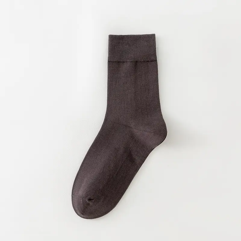 Men's Socks Middle Tube Solid Color Australian Cotton Socks Men's Thick Needle Drawn Commercial Combed Cotton Socks Handmade for Eyes