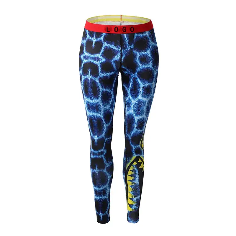 Women's Printed Yoga Bra Suit with Elastic Waistband