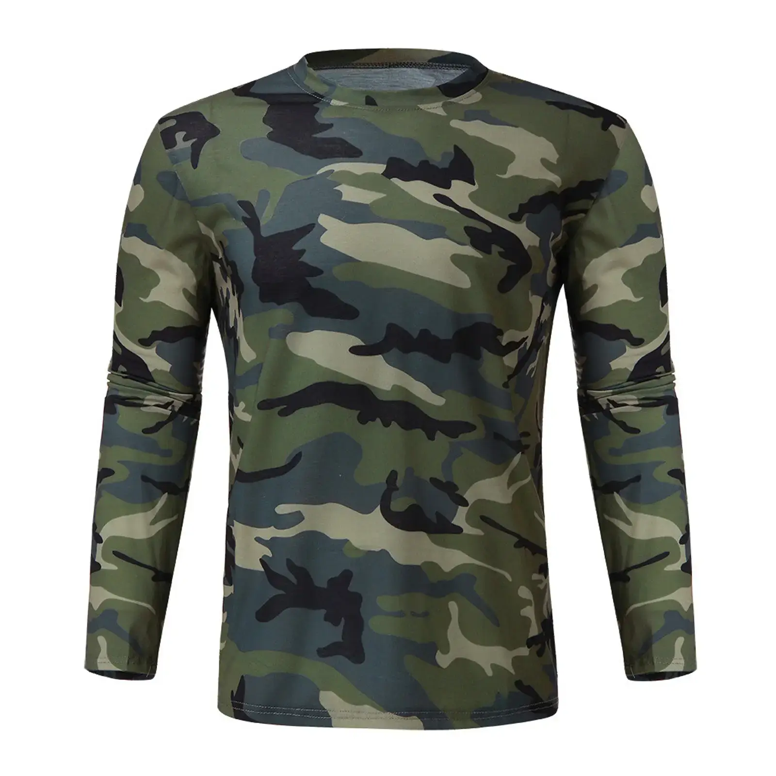 Long Sleeve Slim Camouflage T-Shirt for Men