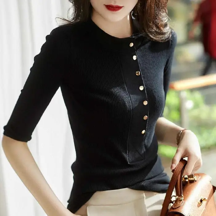 Women's New Spring Sweater with Button Front - Image 2