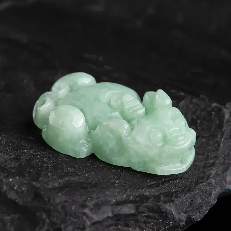 Natural Jade Burmese Pendant Green 14.4cm