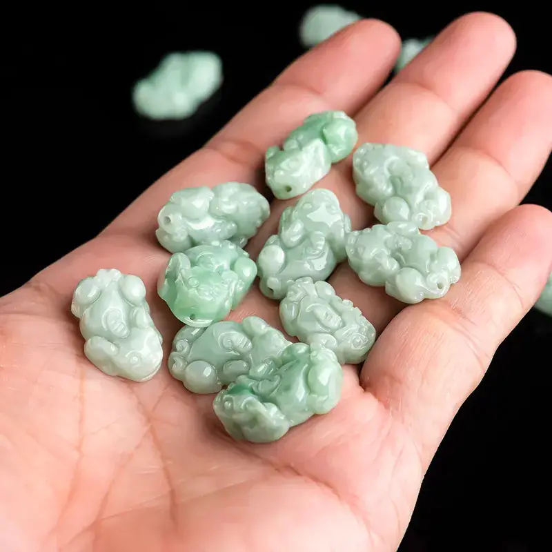 Natural Jade Burmese Pendant Green 14.4cm