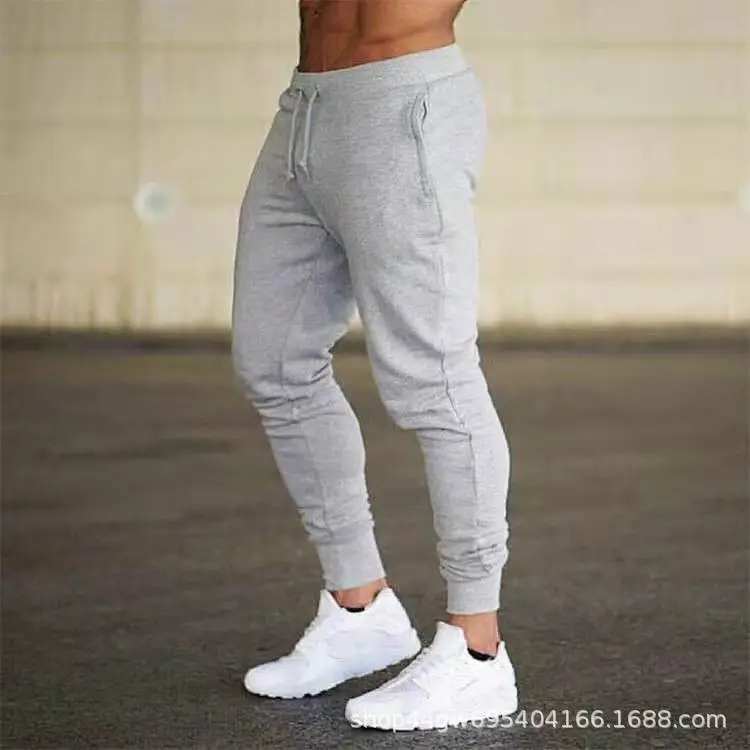 Men Slim Fit Black Casual Leggings Cross Border - Image 4