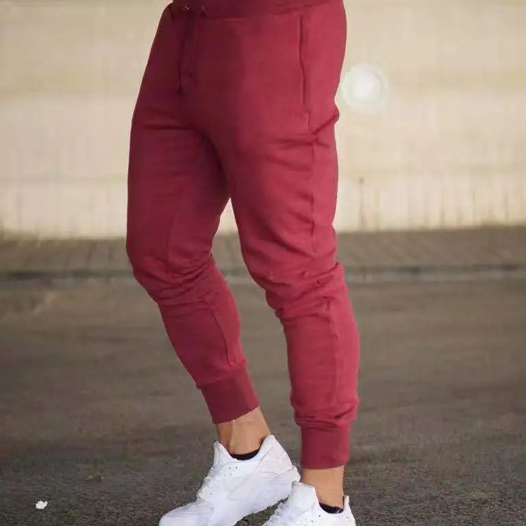 Men Slim Fit Black Casual Leggings Cross Border - Image 7