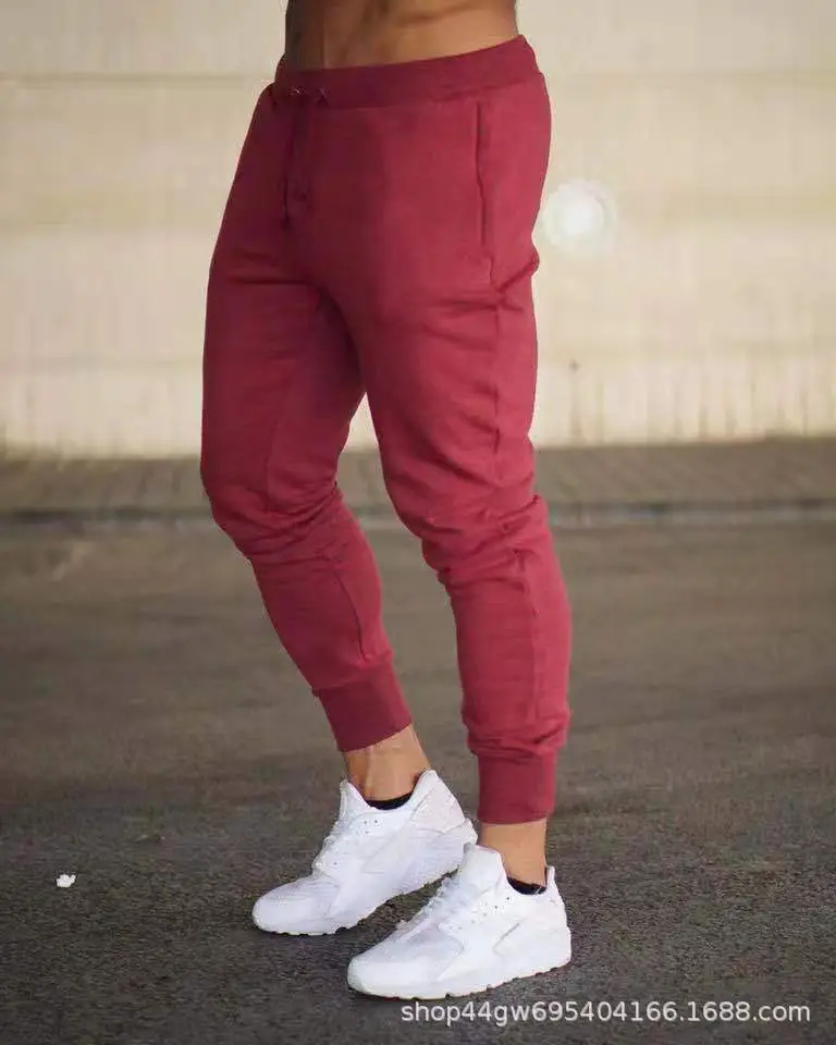 Men Slim Fit Black Casual Leggings Cross Border - Image 5
