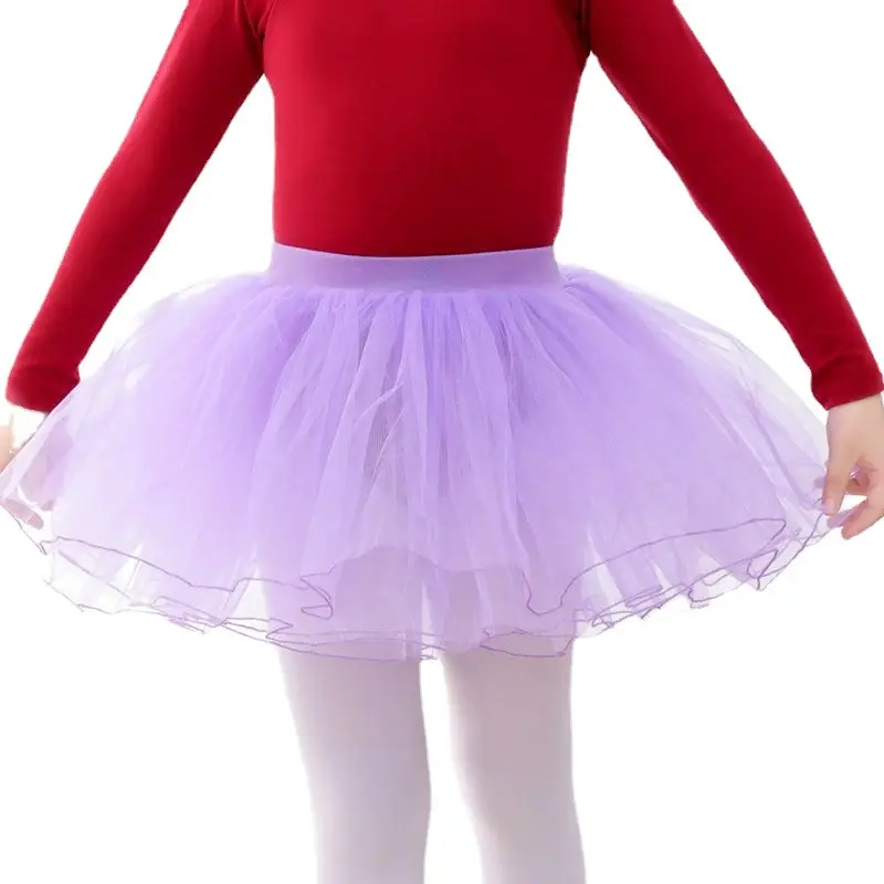 Yellow Four-Layer Ballet Skirt for Girls - Image 16