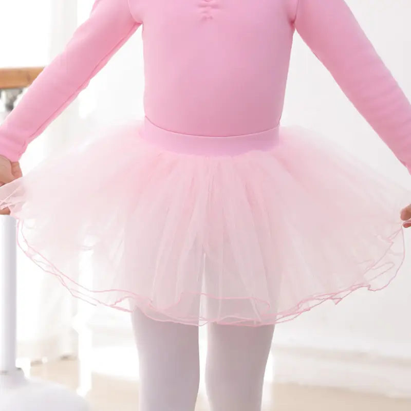 Yellow Four-Layer Ballet Skirt for Girls - Image 2