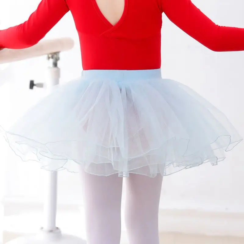 Yellow Four-Layer Ballet Skirt for Girls - Image 5