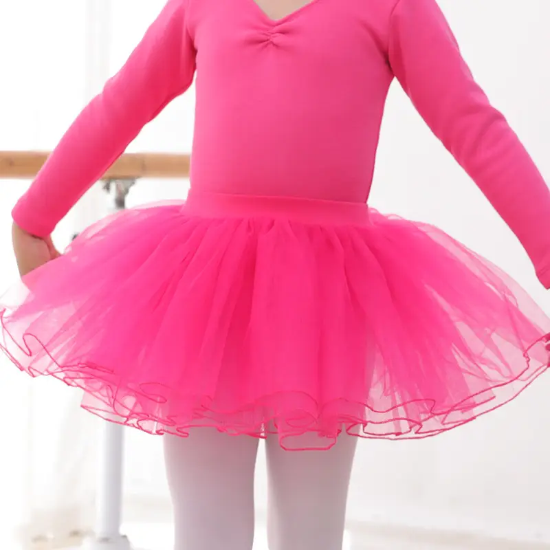 Yellow Four-Layer Ballet Skirt for Girls - Image 7