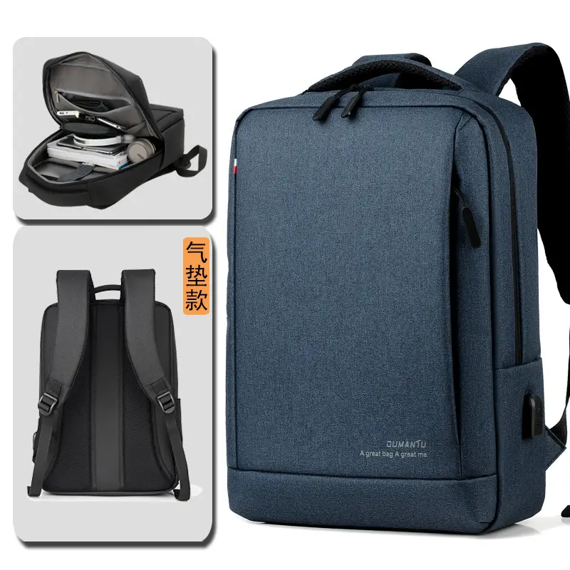 Grey Waterproof Business Men's Large Backpack - Image 12