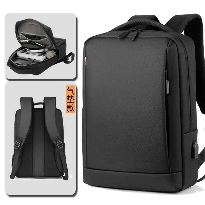 Grey Waterproof Business Men's Large Backpack - Image 5