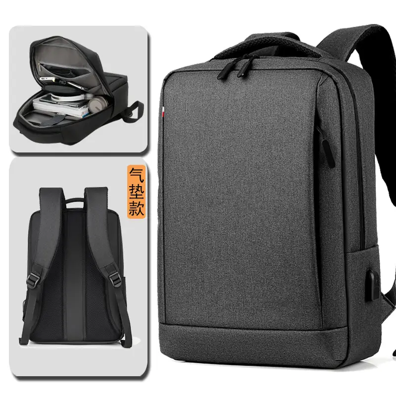 Grey Waterproof Business Men's Large Backpack - Image 6