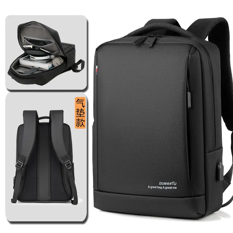 Grey Waterproof Business Men's Large Backpack - Image 9