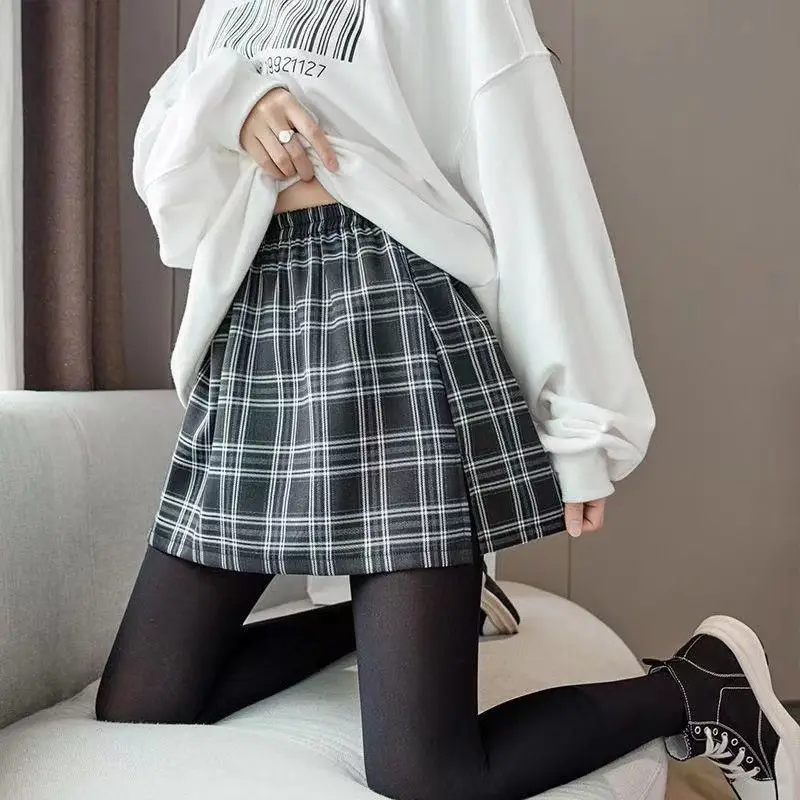 White Fake Two-Piece Skirt Set with Elastic Waist - Image 7