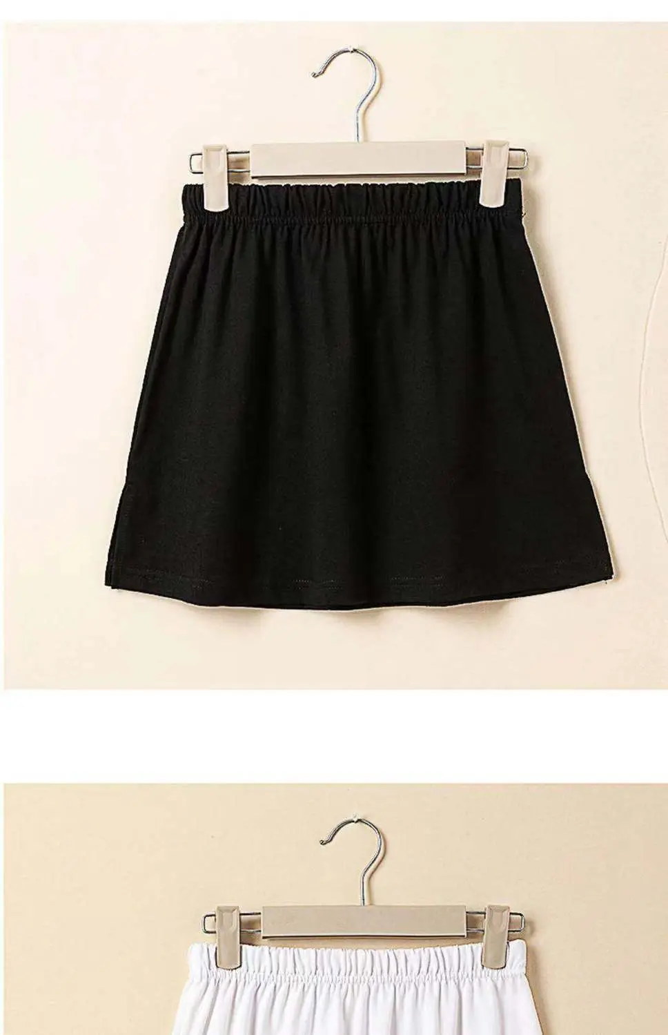 White Fake Two-Piece Skirt Set with Elastic Waist — feature 18