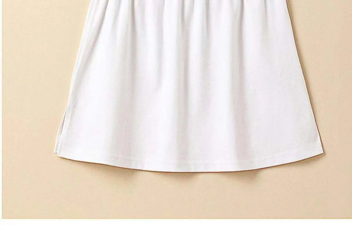 White Fake Two-Piece Skirt Set with Elastic Waist — feature 19