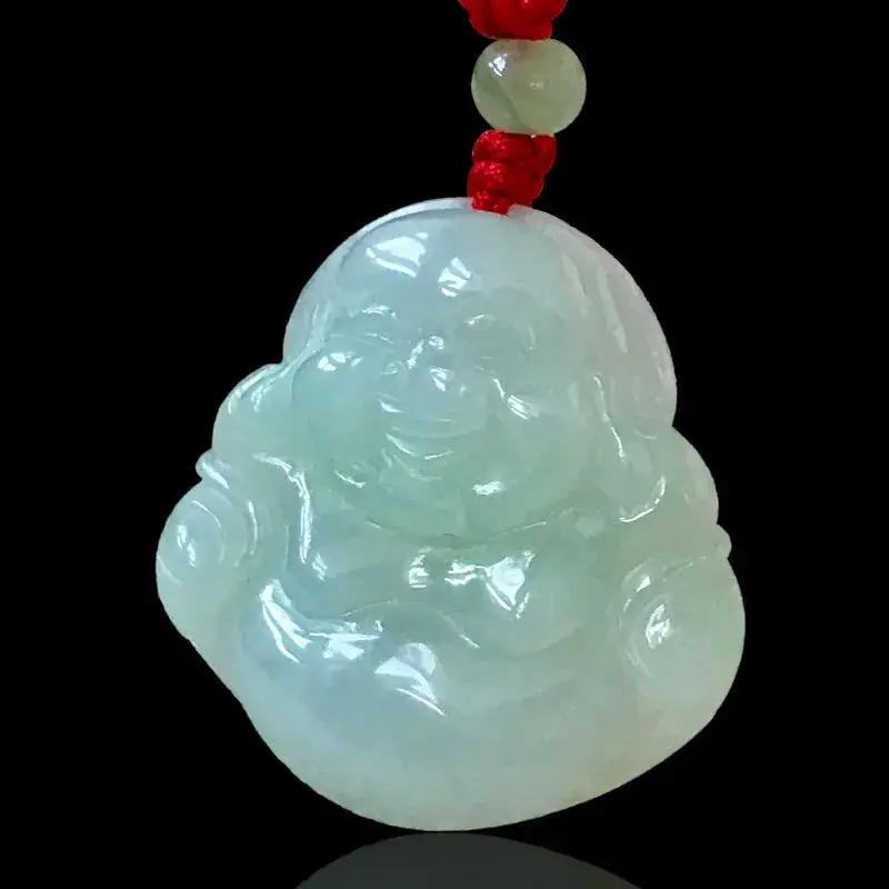 Guan Yu Jade Buddha Pendant Set Natural Burmese Grade - Image 2