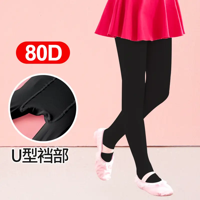 Children's Dance Socks White Thick Leggings Socks - Image 3