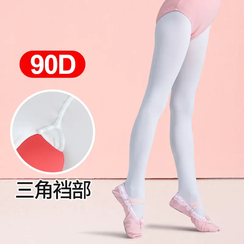 Children's Dance Socks White Thick Leggings Socks - Image 4