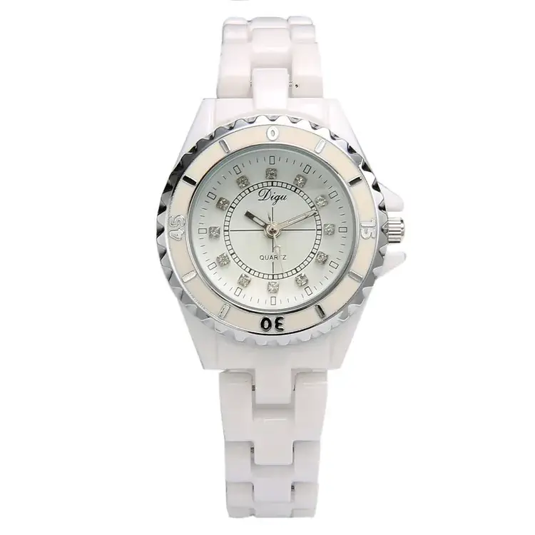 Women's Rose Gold Quartz Watch with White Strap - Image 4