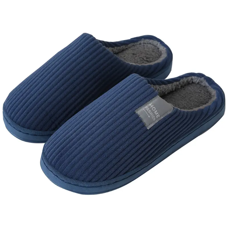 Couple Cotton Slippers for Women Winter Home Use Autumn and Winter Indoor Warm Slippers Non-Slip Warm Student Cotton Slippers for Men