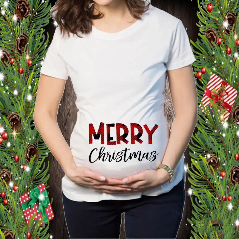 Short Sleeve Christmas Elk Snowman Print T-Shirt - Image 11