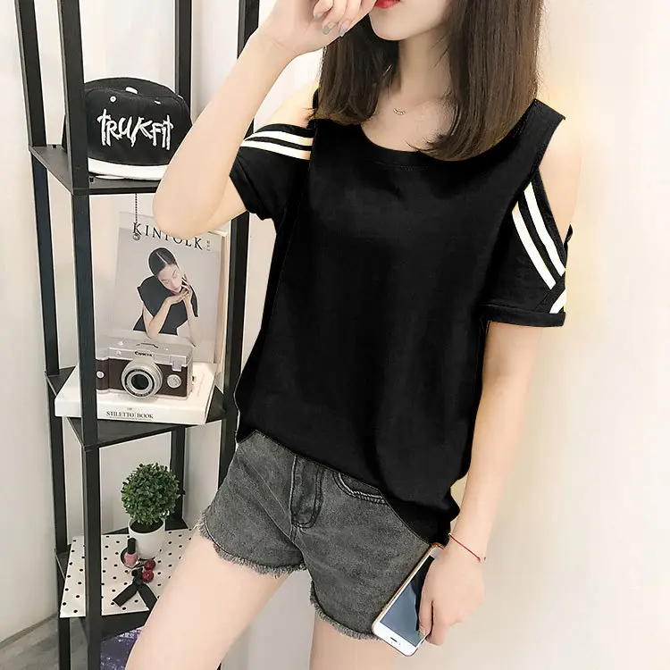 Women's Red Off-Shoulder Slim Fit T-Shirt 2026 — feature 21