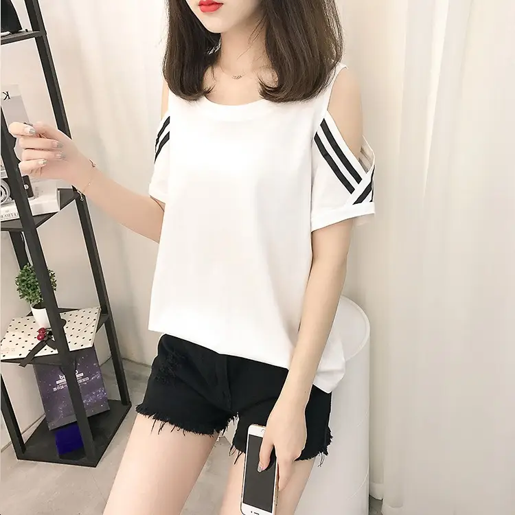 Women's Red Off-Shoulder Slim Fit T-Shirt 2026 — feature 8