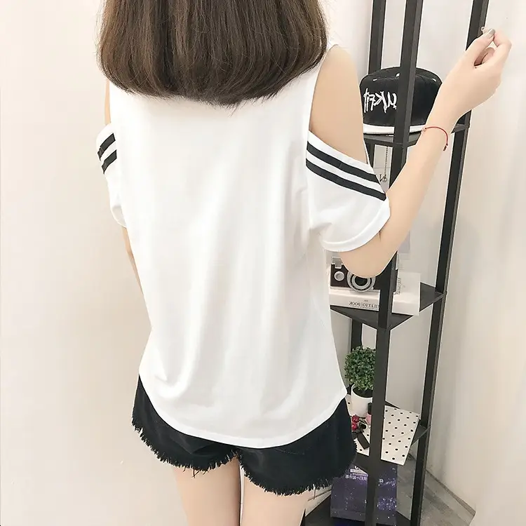 Women's Red Off-Shoulder Slim Fit T-Shirt 2026 — feature 9