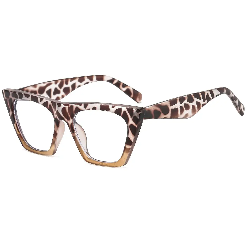 397 Large Frame Cat Eye Hinge Sunglasses Orange - Image 3