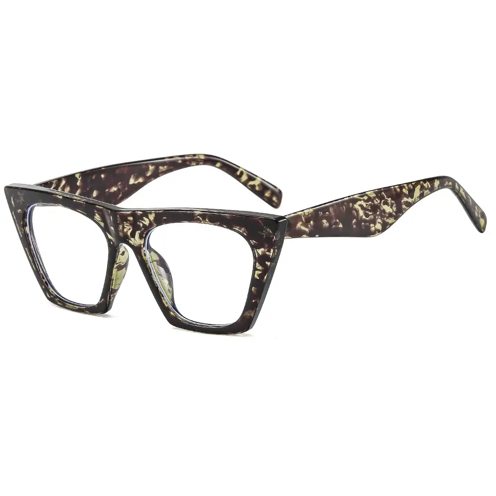 397 Large Frame Cat Eye Hinge Sunglasses Orange - Image 4