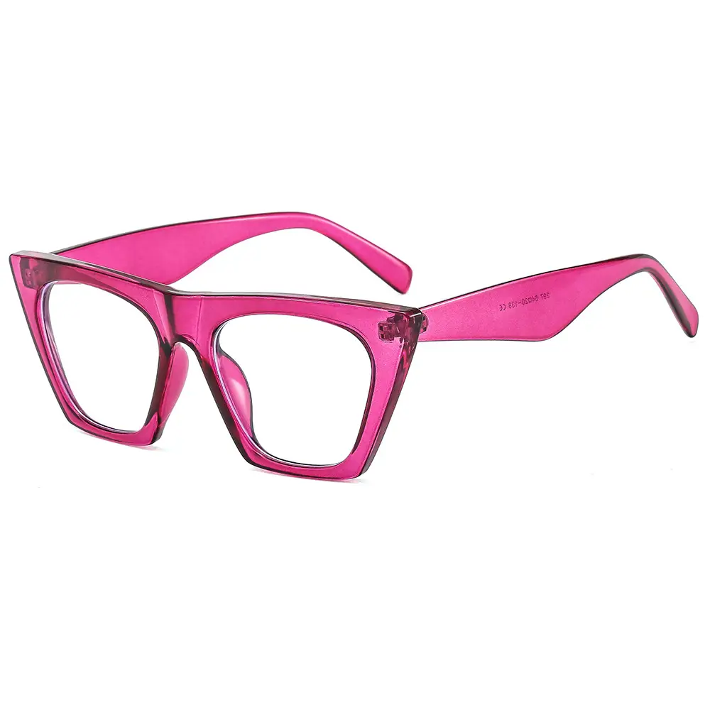 397 Large Frame Cat Eye Hinge Sunglasses Orange - Image 5