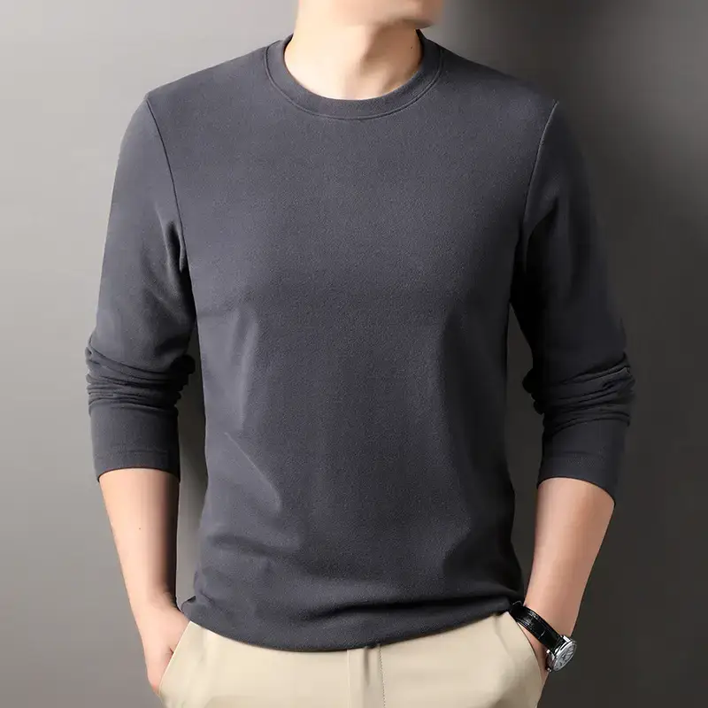 Men's Black Long Sleeve T-Shirt 2025 Spring Autumn - Image 9