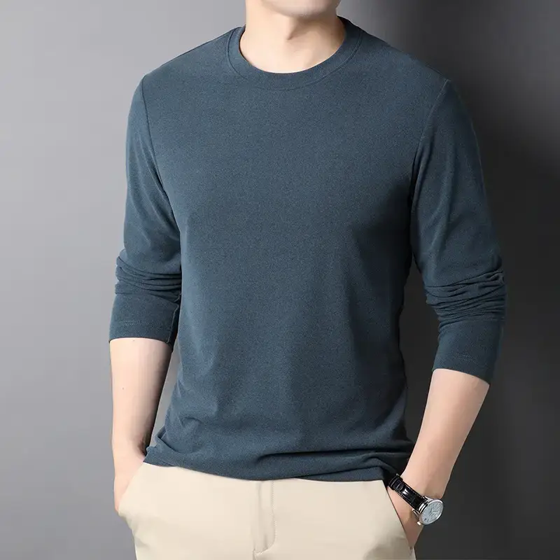 Men's Black Long Sleeve T-Shirt 2025 Spring Autumn - Image 12