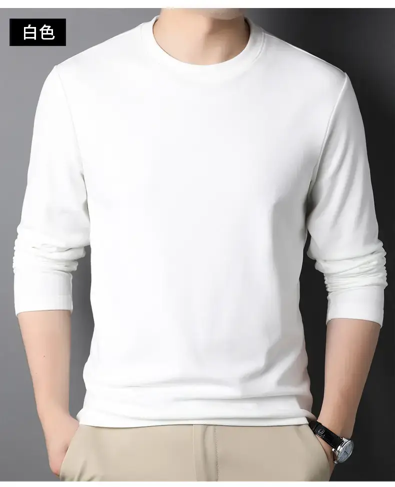 Men's Black Long Sleeve T-Shirt 2025 Spring Autumn — feature 10