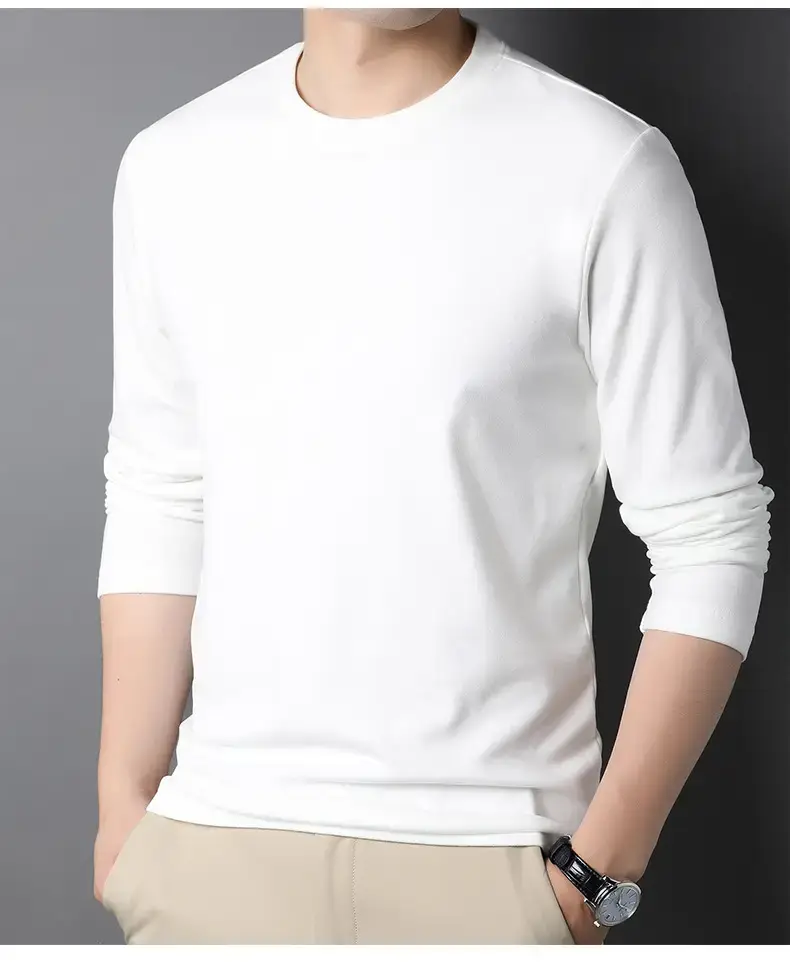 Men's Black Long Sleeve T-Shirt 2025 Spring Autumn — feature 11