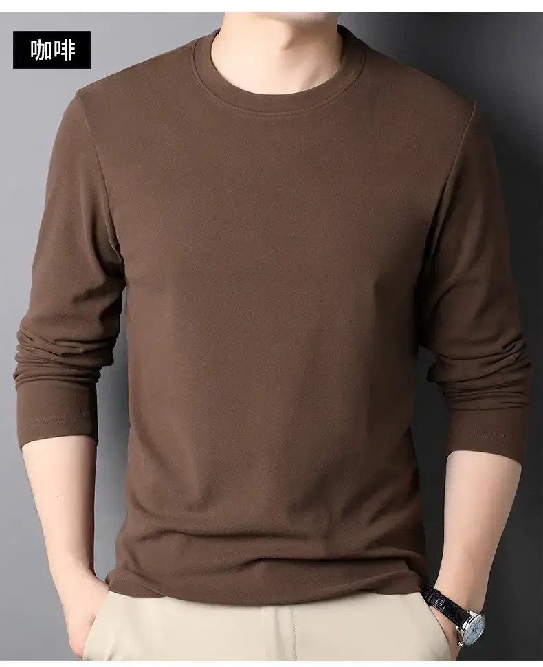 Men's Black Long Sleeve T-Shirt 2025 Spring Autumn — feature 12