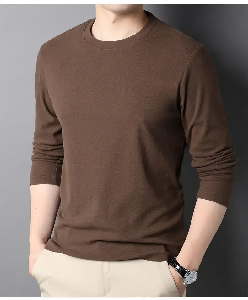 Men's Black Long Sleeve T-Shirt 2025 Spring Autumn — feature 13
