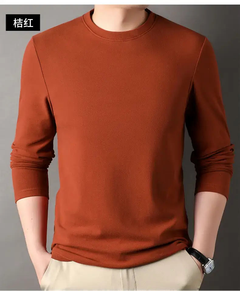 Men's Black Long Sleeve T-Shirt 2025 Spring Autumn — feature 14