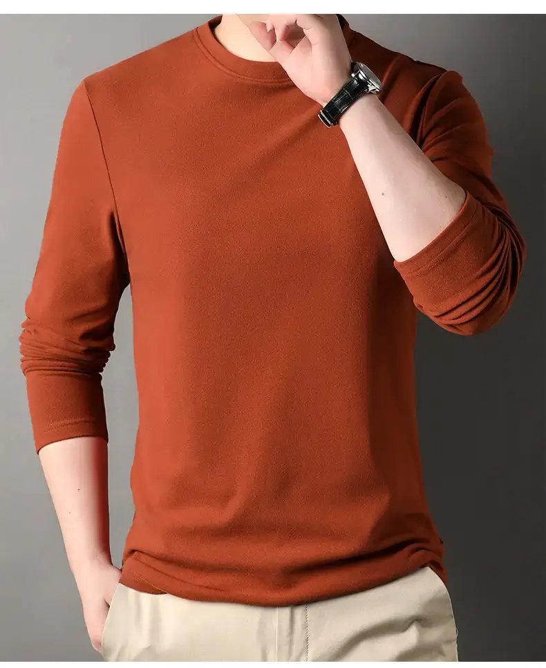 Men's Black Long Sleeve T-Shirt 2025 Spring Autumn — feature 15