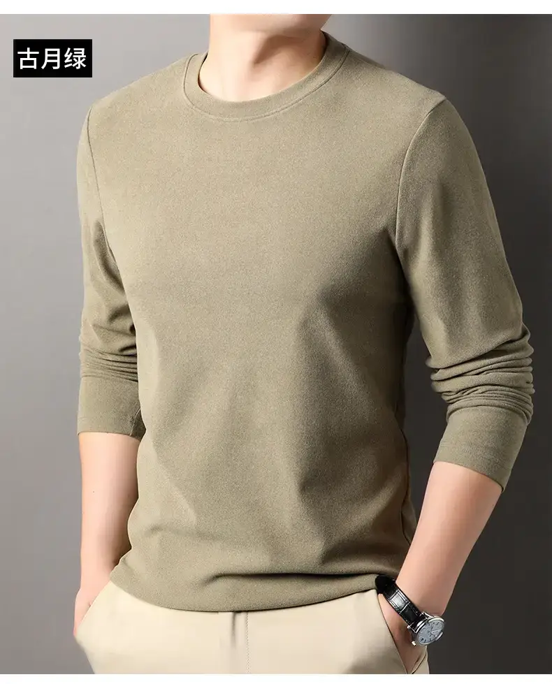 Men's Black Long Sleeve T-Shirt 2025 Spring Autumn — feature 21
