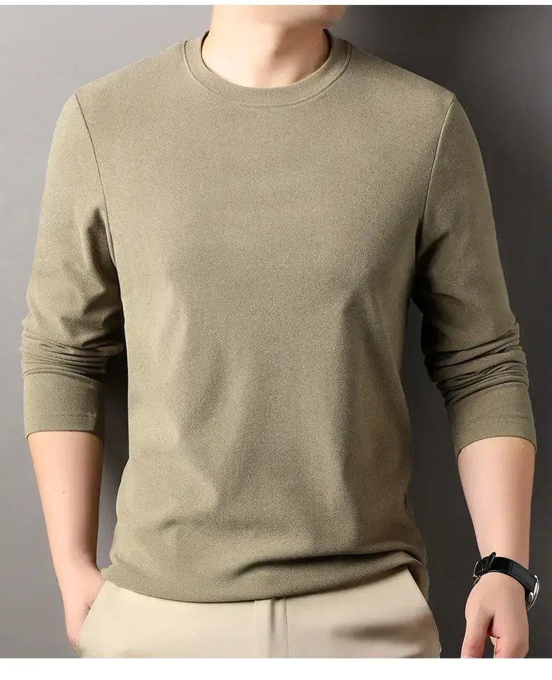 Men's Black Long Sleeve T-Shirt 2025 Spring Autumn — feature 22