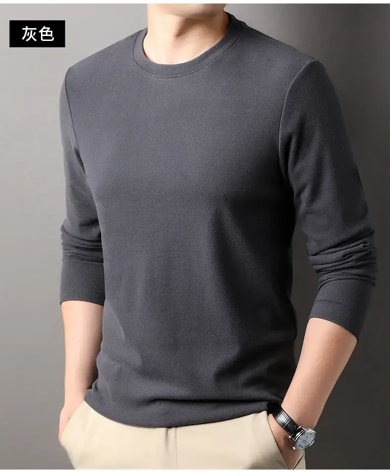 Men's Black Long Sleeve T-Shirt 2025 Spring Autumn — feature 23