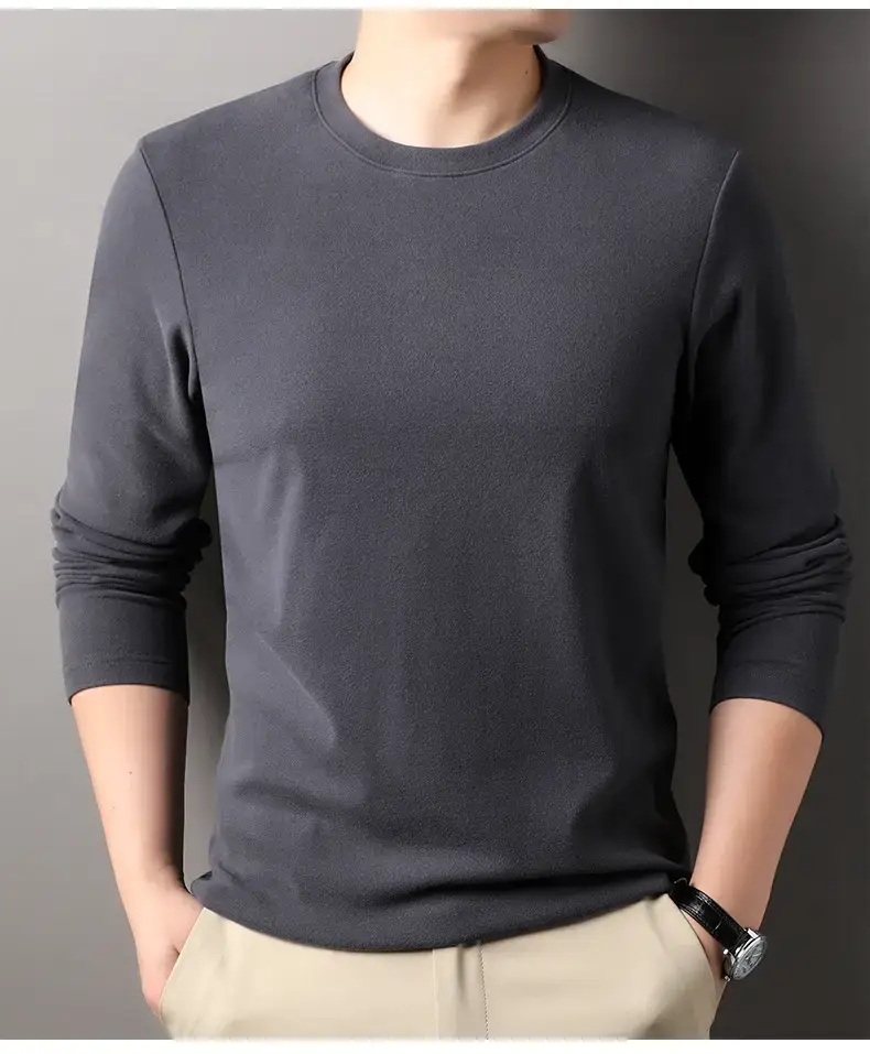 Men's Black Long Sleeve T-Shirt 2025 Spring Autumn — feature 24