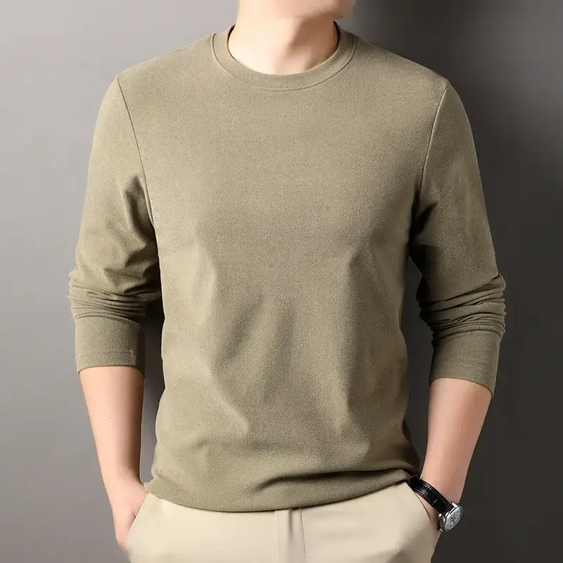 Men's Black Long Sleeve T-Shirt 2025 Spring Autumn - Image 4