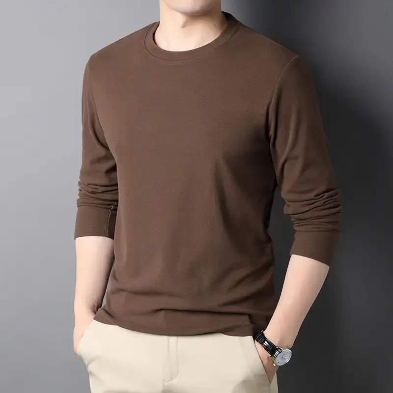 Men's Black Long Sleeve T-Shirt 2025 Spring Autumn - Image 5