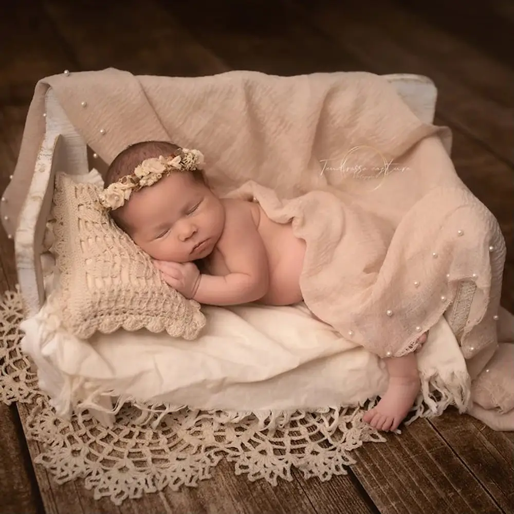 Pink Lace Cushion Set for Newborn Baby Decor - Image 7