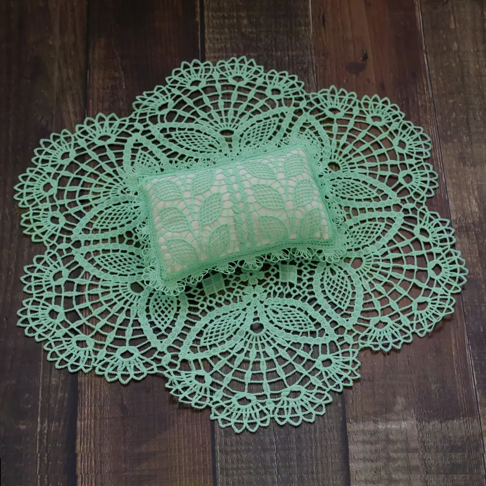 Pink Lace Cushion Set for Newborn Baby Decor - Image 4
