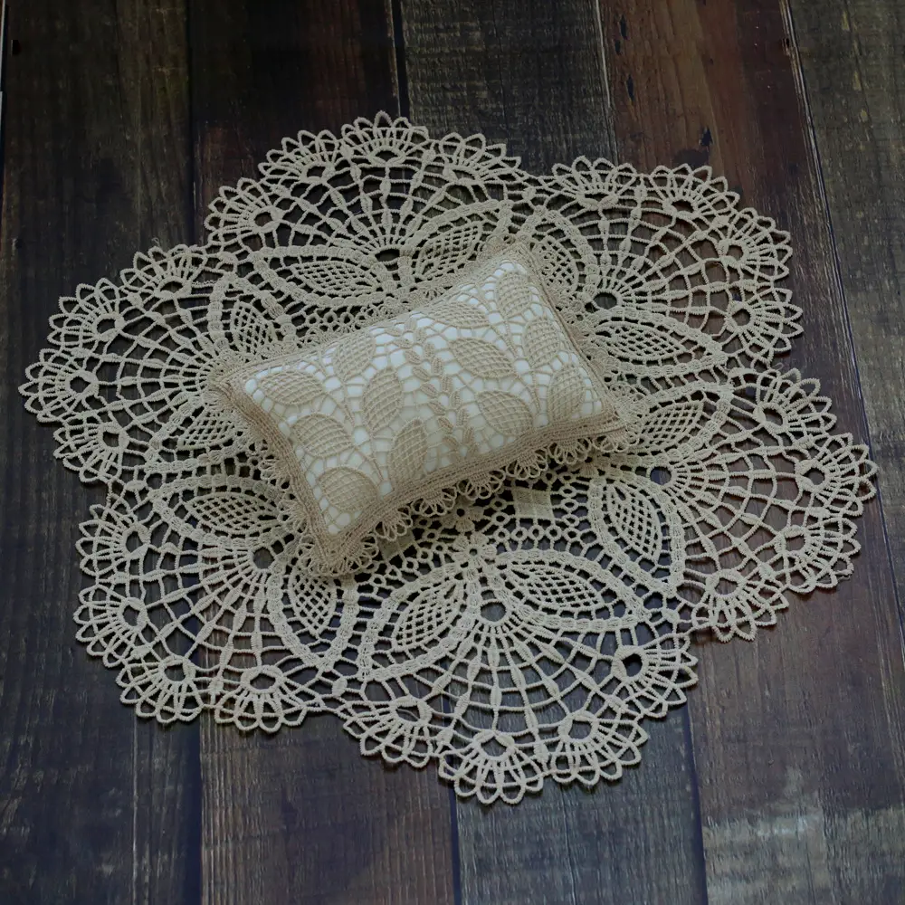 Pink Lace Cushion Set for Newborn Baby Decor - Image 5